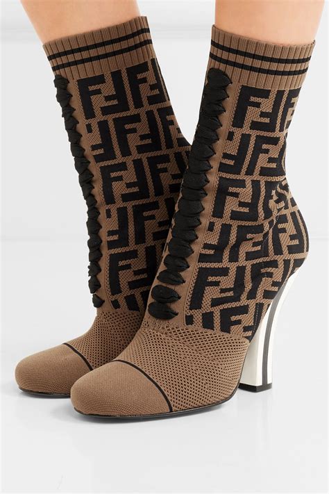 Fendi sock boots heels